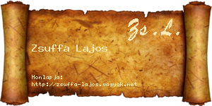 Zsuffa Lajos névjegykártya